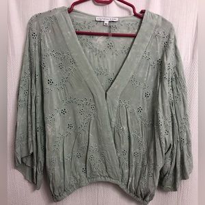 Young Fabulous & Broke Sage Green Crop Top